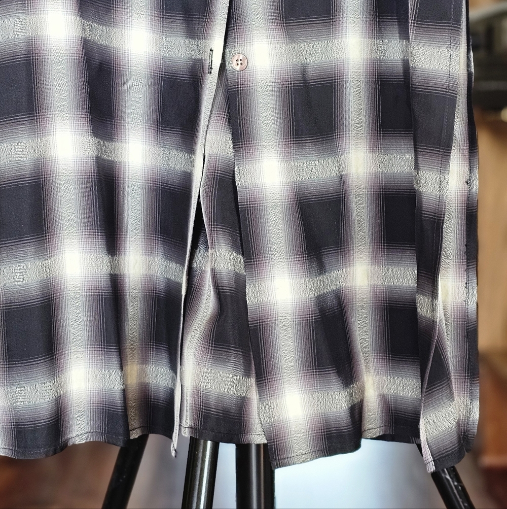 PHARAOH Black and White Plaid Button Down Maxi Dress - Picture 3 of 7